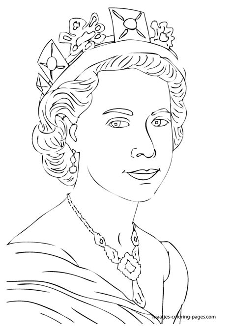 queen elizabeth ii coloring pages
