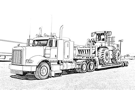 truck  trailer coloring pages printable