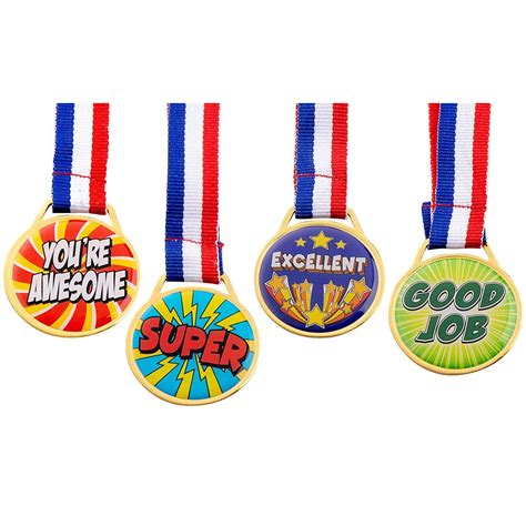 pack award medals  ribbons  kids participation medals school award perfect  school