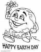 Earth Coloring Pages Happy Printable Sheets Print Holidays sketch template