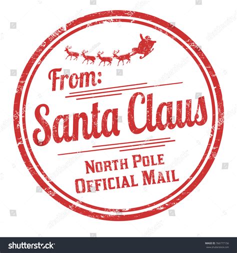 santa claus grunge rubber stamp  stock vector royalty