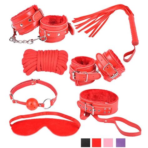 buy 2018 hot 7pcs set adult handcuffs fantasy sex toys