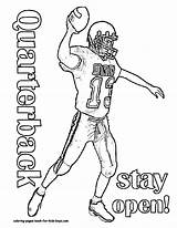 Coloring Football Pages Kids Printable Player Quarterback Print Alabama Nfl Auburn Color Bowl Super Stadium Tide Crimson Sheets Sports Drawing sketch template