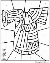 Joseph Sunday School Coat Coloring Pages Colors Many Visit Lessons sketch template