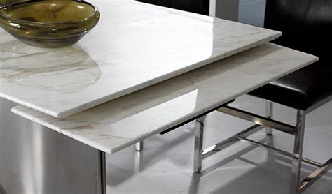 Contemporary Rectangle Modern Extendable Marble Top Dining Table Buy