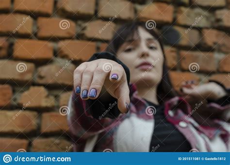 Young Woman Reaches Out To Camera Stock Image Image Of Imagination