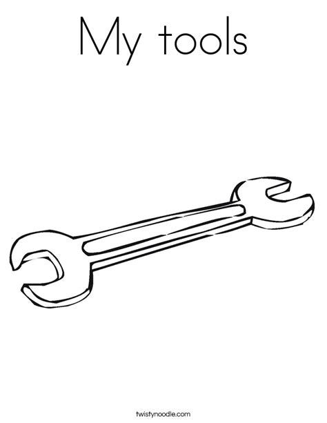tools coloring page twisty noodle
