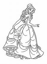 Coloring Belle Disney Pages Princess Beauty Clipart Beast Colour Library Kids sketch template
