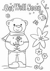 Soon Well Coloring Pages Printable Card Template Funny Kids Print Grandma Cards Color Printables Albanysinsanity Crafts Regard Cute Drawing Bear sketch template