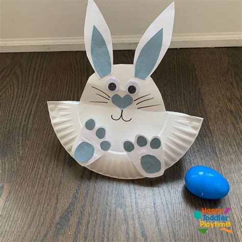 rocking paper plate easter bunny craft happy toddler playtime