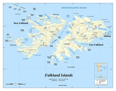 mapa  imprimir de las islas malvinas mapa de islas de las islas