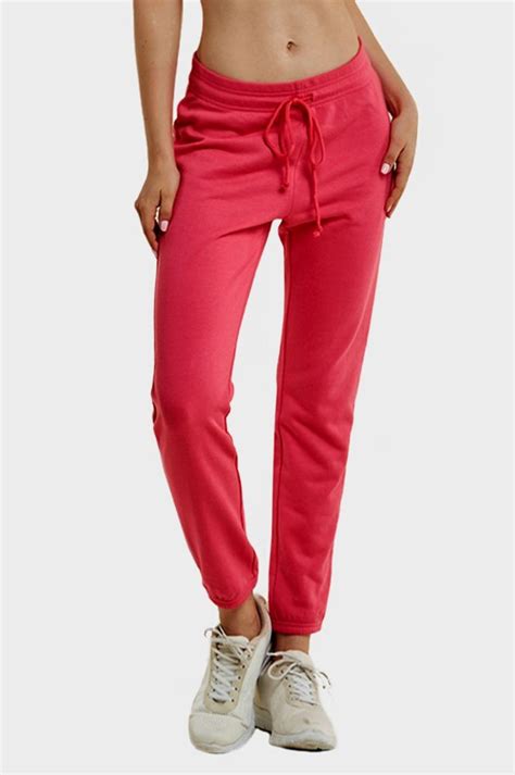 wholesale sofra ladies sweat pants  hot pink