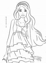 Barbie принцесса раскраска sketch template