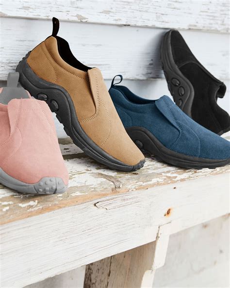 womens wide fit suede slip ons  cotton traders