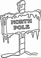 Pole North Coloring Pages Sign Christmas Printable Clip Clipart Poles Santa South Mailbox Color Printables Kids Templates Bmp Untitled Wanted sketch template