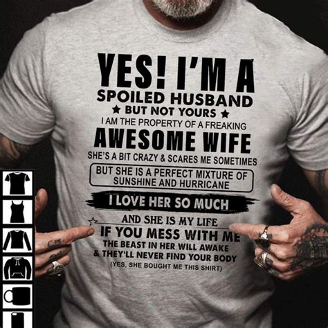 I M A Spoiled Husband From Awesome Wife Shirt T For Husband Gsge