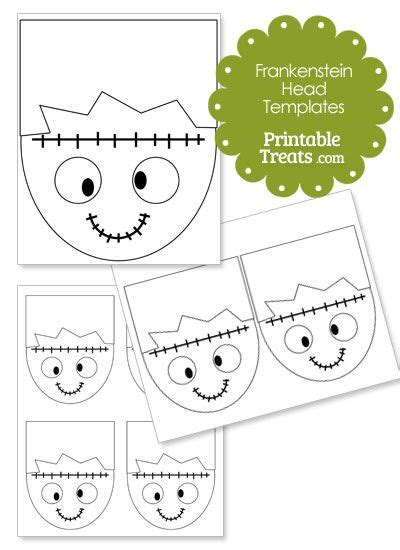cartoon frankenstein head template halloween crafts templates