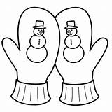 Coloring Mittens Winter Mitten Pages Snowman Christmas Printable Drawing Color Kids Print Clothing Crossed Gloves Template Large Do Drawings Bigactivities sketch template