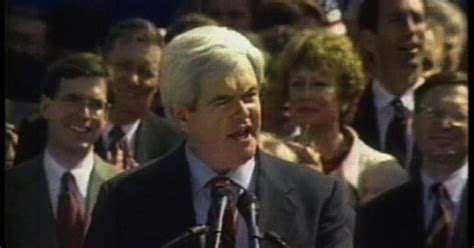 Flashback Newt Gingrich Details The Contract With America Cbs News