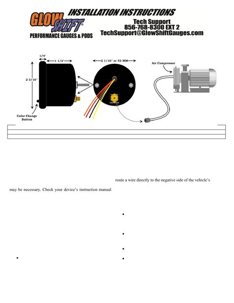 glowshift fuel pressure gauge wiring diagram greenus