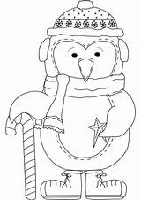 Coloring Pages Penguin Christmas Winter Choose Board sketch template