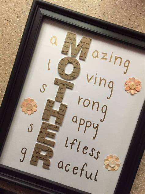 mothers day gift easy cheap mother frame diy gifts  kids birthday presents  mom