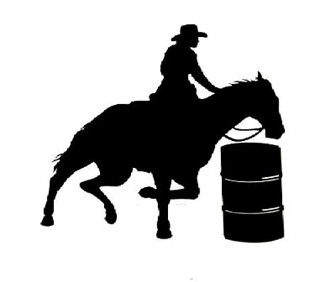 female barrel racing silhouette clip art library