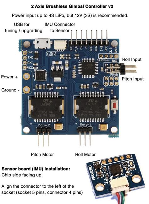 axis brushless gimbal controller  flying tech