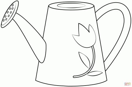 watering  coloring page  printable coloring page coloring home