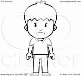 Expression Cartoon Scared Cory Thoman Outlined Collc0121 Clipartof sketch template