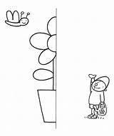 Kleurplaat Thema Werkblad Werkbladen Helft Teken Kleuterklas Planta Tekening Atividades Activiteiten Babyactiviteiten Boerderij Makkelijk Symmetry Afmaken Infant Bloem 3de Lentebloemen sketch template