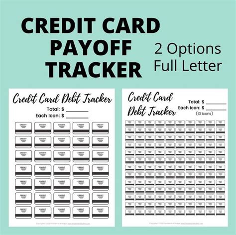 credit card debt payoff printable