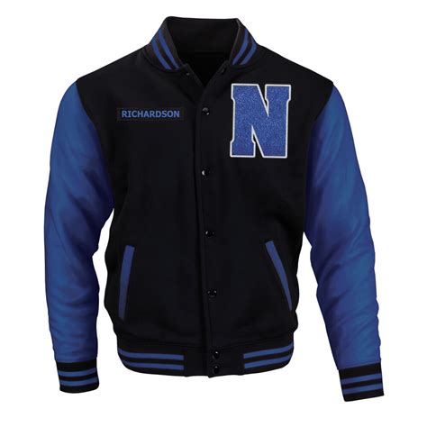 personalized  navy varsity jacket