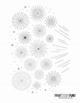 Fireworks Firecracker Printcolorfun sketch template