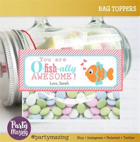 fish ally awesome editable printable bag topper