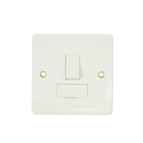 click mode white pvc switched fused spur connection unit buy switches  sockets  uk