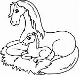 Horse Coloring Pages Baby Horses Mom Animal Printable Print Animals Kids Colouring Color Farm Cute Spirit Sheets Fantasy Realistic Getcolorings sketch template