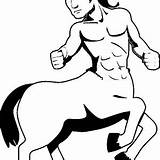 Centaur Coloring Half Draw Creature Horse Man sketch template