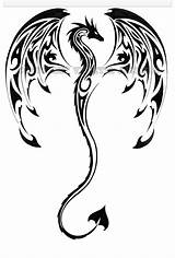 Dragon Tribal Tattoos Tattoo Wings Back Tail Choose Board sketch template