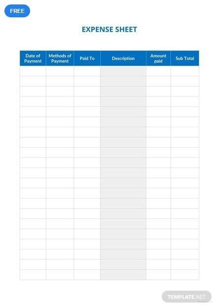 sample expense sheet template   google docs google sheets