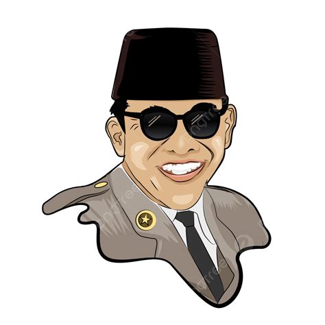 close  portrait  ir soekarno smiling indonesian president soekarno