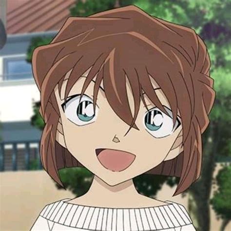 haibara smiling brightly detective anime kaito