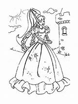Princesses Coloriages Barbie Colorier Princezna Coloriagede Imprimé Fois Visiter Estranky Supercoloriage sketch template