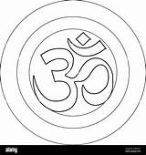 Buddhist Ohm sketch template