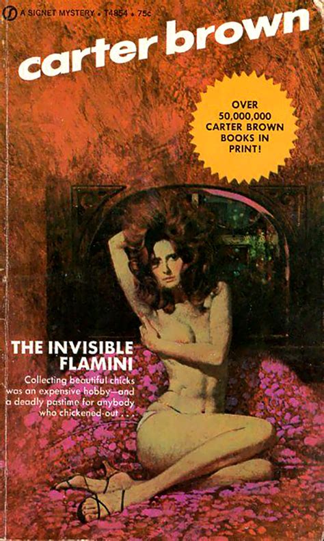 the penny dreadful covers of carter brown novels puppies and flowers
