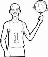 Player Coloring Nba Basketball Drawing Tallest Easy Pages Clipart Spinning Jersey Ball Sketch Library Size Sheet Clip Print Typical Color sketch template