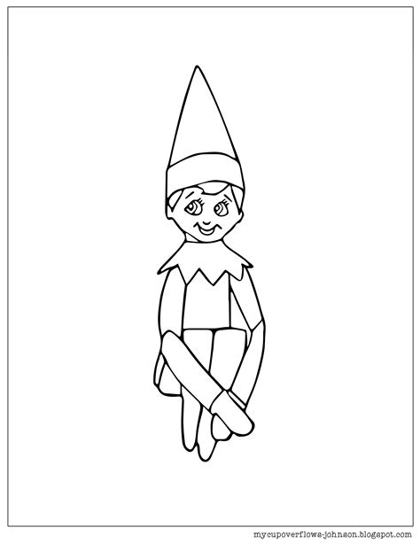 printable elf   shelf coloring pages coloring home  elf