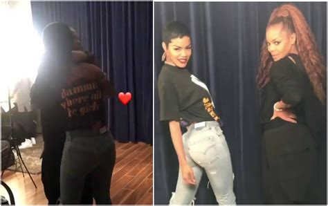 here for it teyana taylor finally meets her icon janet jackson and the moment is adorable