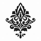 Stencil Stencils Printable Damask Patterns Wall Stickers Simple Shabby Printing sketch template