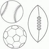 Coloring Pages Ball Balls Library Clipart Football Sport sketch template